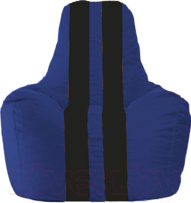 Бескаркасное кресло Flagman Спортинг С1.1-115 (синий/чёрные полоски)