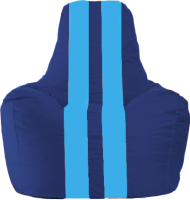Бескаркасное кресло Flagman Спортинг С1.1-129 (синий/голубые полоски) - 