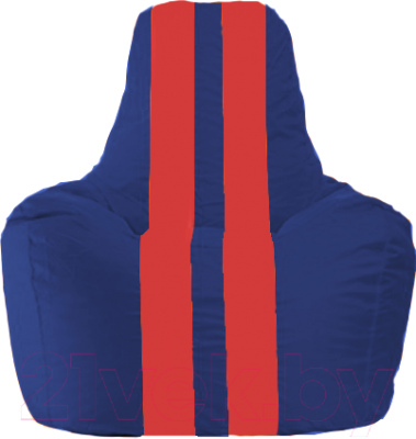 Бескаркасное кресло Flagman Спортинг С1.1-122 (синий/красные полоски)