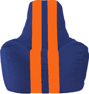 Бескаркасное кресло Flagman Спортинг С1.1-127 (синий/оранжевые полоски)