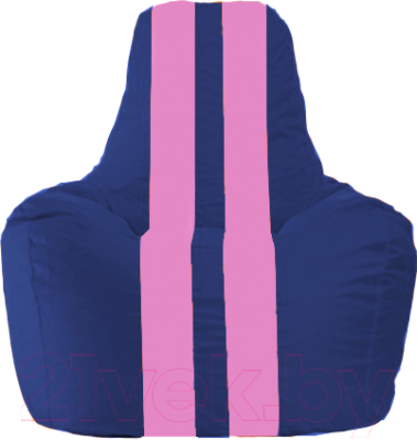 Бескаркасное кресло Flagman Спортинг С1.1-120 (синий/розовые полоски)
