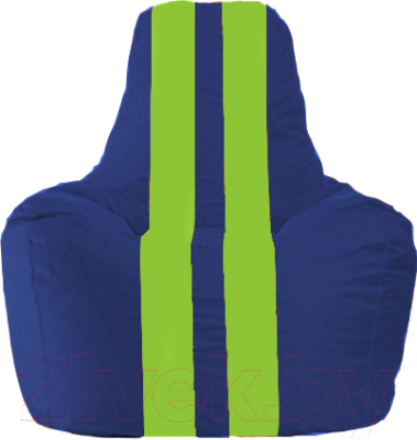 Бескаркасное кресло Flagman Спортинг С1.1-119 (синий/салатовые полоски)