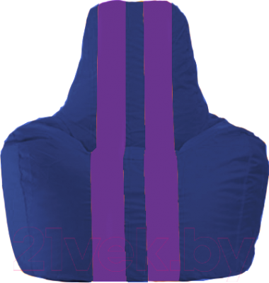 Бескаркасное кресло Flagman Спортинг С1.1-117 (синий/фиолетовые полоски)