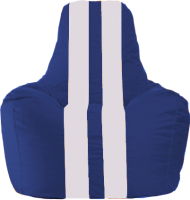 Бескаркасное кресло Flagman Спортинг С1.1-125 (синий/белые полоски) - 