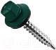 Миниатюра изображения товара Саморез Starfix Кровельный по дереву 4.8х70 шайба с прокл. PT1 / SM-65503-2500 (2500шт, оцинкованный, RAL 6005 темно-зеленый )