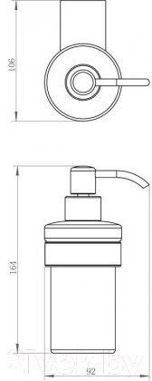 Дозатор жидкого мыла Aquanet 5681-1