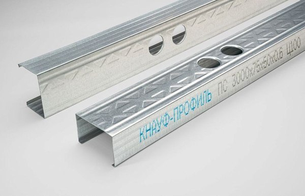 Профили для гипсокартона Knauf ПС 75x50x0.60 (8/96) / 100642 (1шт, 3м)