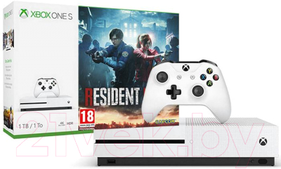 Игровая приставка Microsoft Xbox One S 1Tb + Resident Evil 2 / 234-00562