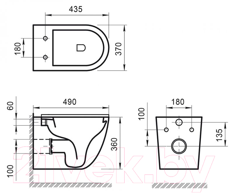 Унитаз подвесной BelBagno BB046CHR