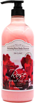 Гель для душа 3W Clinic Relaxing Body Cleanser роза