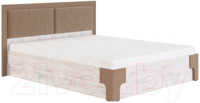 Каркас кровати МСТ. Мебель Family №12.1 140x200 б/м, б/о (с мягкой спинкой, ватервуд/мокко)