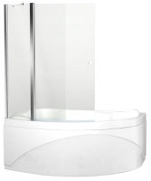 Стеклянная шторка для ванны Aquanet Alfa 100x100 / NAA5142 (прозрачное стекло) - 