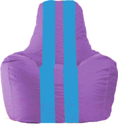 Бескаркасное кресло Flagman Спортинг С1.1-111 (сиреневый/голубые полоски)