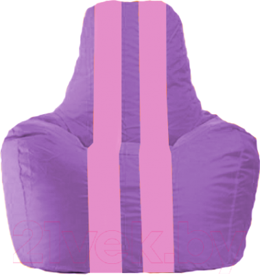 Бескаркасное кресло Flagman Спортинг С1.1-109 (сиреневый/розовые полоски)