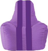 Бескаркасное кресло Flagman Спортинг С1.1-102 (сиреневый/фиолетовые полоски) - 