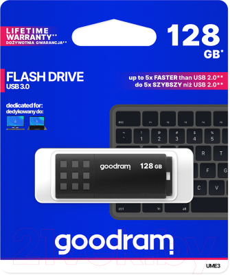 Usb flash накопитель Goodram UME3 128GB Black (UME3-1280K0R11)