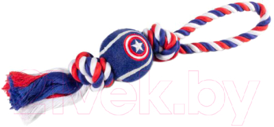 Игрушка для собак Triol Disney Marvel Капитан Америка. Веревка и мяч / 12111084