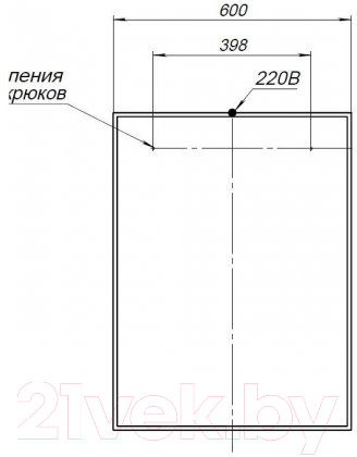 Зеркало Aquanet Nova Lite 60 / 242620 (белый глянец)