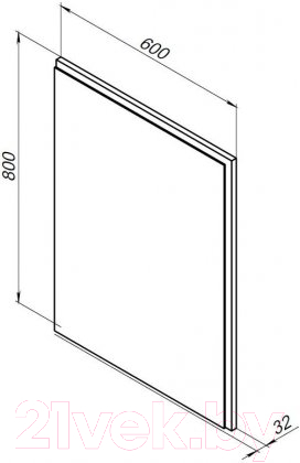 Зеркало Aquanet Nova Lite 60 / 242621 (дуб рошелье)