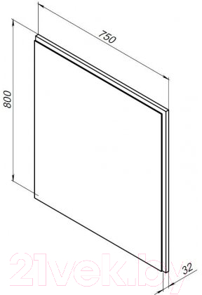 Зеркало Aquanet Nova Lite 75 / 249513 (дуб рустикальный)