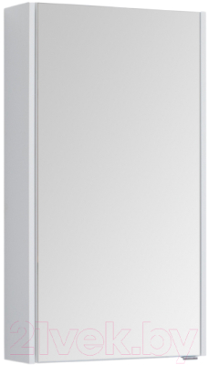 Шкаф с зеркалом для ванной Aquanet Августа 50 L / 210007 (белый)