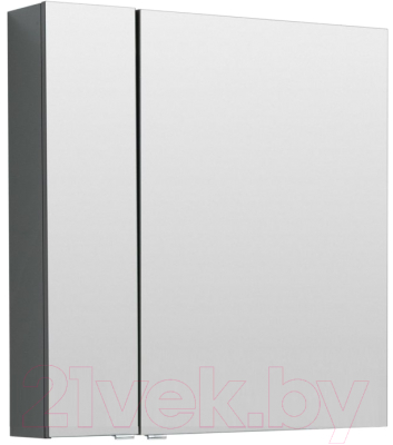 Шкаф с зеркалом для ванной Aquanet Алвита 80 / 240109 (серый антрацит)