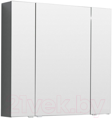 Шкаф с зеркалом для ванной Aquanet Алвита 90 / 240110 (серый антрацит)