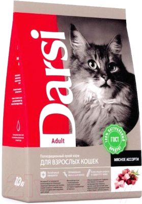 Сухой корм для кошек Darsi Adult Мясное ассорти / 37117 (300г)