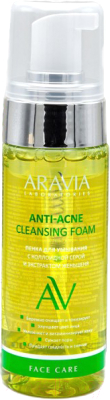 Пенка для умывания Aravia Laboratories Anti-Acne с коллоидной серой и экстрактом женьшеня (150мл)