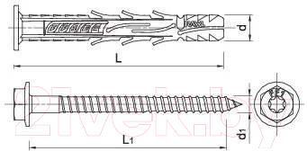 Дюбель рамный Rawlplug R-FF1-N-10K240s (25шт)