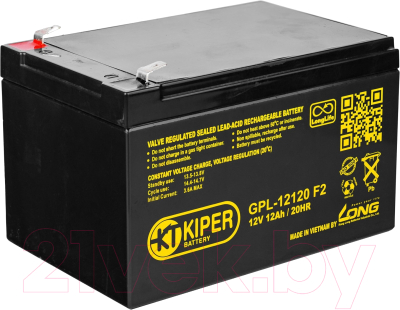 

Батарея для ИБП Kiper, GPL-12120 F2 (12V/12Ah)