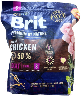 

Корм для собак Brit, Premium by Nature Adult S / 526284