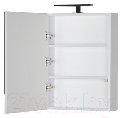 Шкаф с зеркалом для ванной Aquanet Нота 58 / 165370 (белый/камерино)
