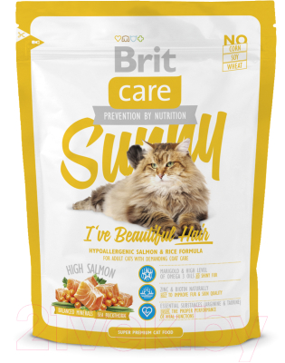 Сухой корм для кошек Brit Care Cat Sunny I've Beautiful Hair / 132620 (400г)