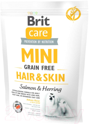 

Корм для собак Brit, Care Mini GF Hair & Skin / 520237