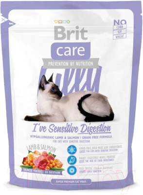 Сухой корм для кошек Brit Care Cat Lilly I've Sensitive Digestion / 132617 (400г)