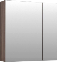 Шкаф с зеркалом для ванной Aquanet Нью Йорк 85 / 203954 (шпон ореховый) - 