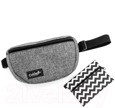 

Сумка на пояс Vokladki, Грэй Зигзаг / 35009