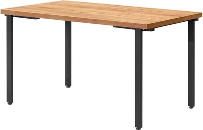 Обеденный стол Millwood Лофт Прага Л 130x80x75 (дуб золотой Craft/металл черный) - 