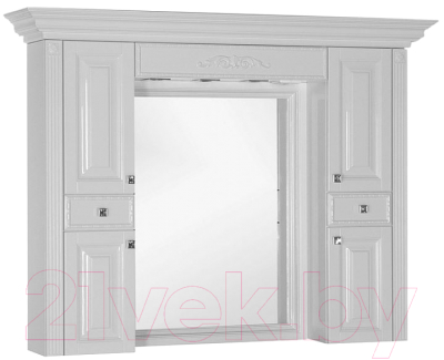 Шкаф с зеркалом для ванной Aquanet Кастильо 160 / 183178 (белый)