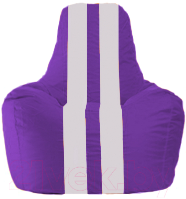 Бескаркасное кресло Flagman Спортинг С1.1-36 (фиолетовый/белые полоски)
