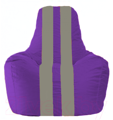 Бескаркасное кресло Flagman Спортинг С1.1-72 (фиолетовый/серые полоски)