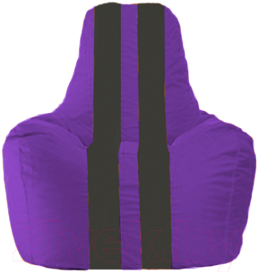 Бескаркасное кресло Flagman Спортинг С1.1-67 (фиолетовый/чёрные полоски)