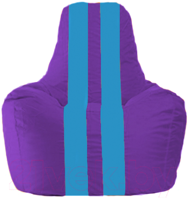 Бескаркасное кресло Flagman Спортинг С1.1-74 (фиолетовый/голубые полоски)
