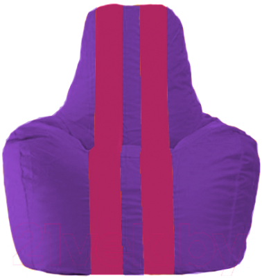 Бескаркасное кресло Flagman Спортинг С1.1-68 (фиолетовый/лиловые полоски)