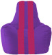 Бескаркасное кресло Flagman Спортинг С1.1-68 (фиолетовый/лиловые полоски) - 