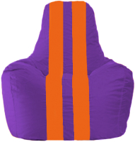 Бескаркасное кресло Flagman Спортинг С1.1-33 (фиолетовый/оранжевые полоски) - 