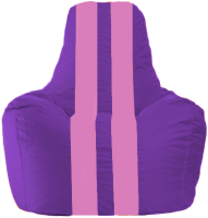 Бескаркасное кресло Flagman Спортинг С1.1-32 (фиолетовый/розовые полоски) - 