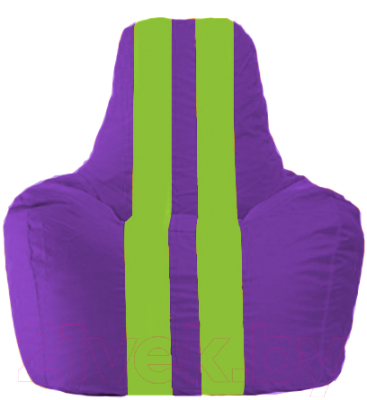 Бескаркасное кресло Flagman Спортинг С1.1-31 (фиолетовый/салатовые полоски)
