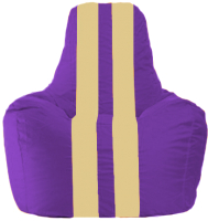 Бескаркасное кресло Flagman Спортинг С1.1-73 (фиолетовый/светло-бежевые полоски) - 